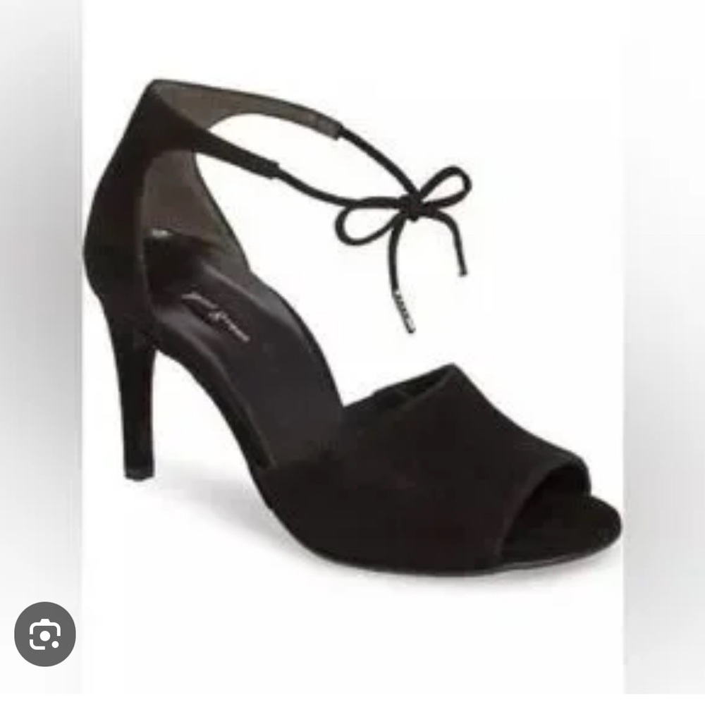 Paul Green Liza Heel Black Suede shoes 8 1/2